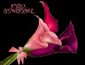 Gif joyeux anniversaire fleurs